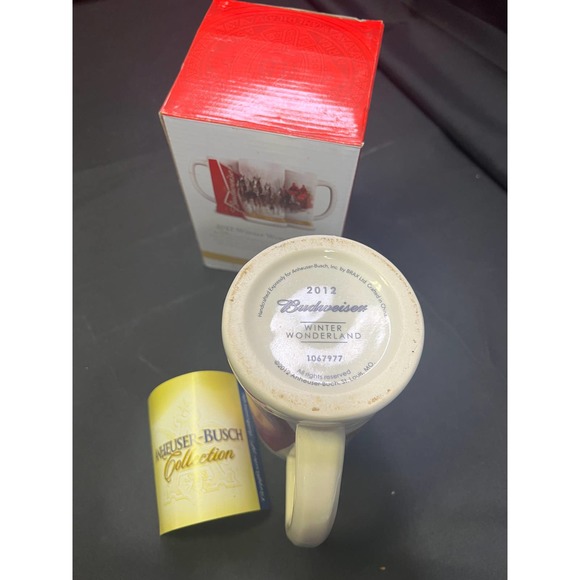 9569 - 2012 Budweiser Clydesdales "Winter Wonderland" Anheuser-Busch Beer Stein - Picture 7 of 8